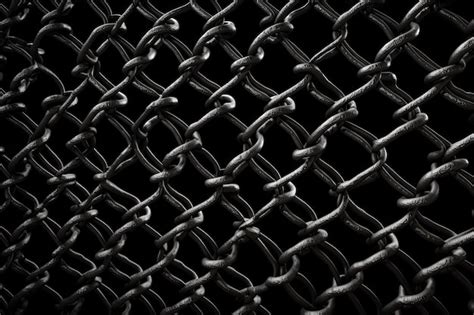 Premium AI Image | Monochromatic chain link fence texture Generative AI