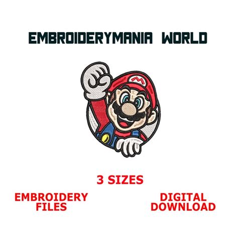 Mario Bros Embroidery Designs Etsy