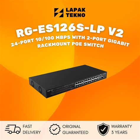 Jual Rg Es S Lp V Ruijie Port Mbps Port Gigabit Low Poe