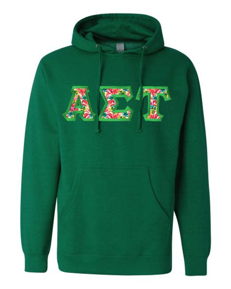 Alpha Sigma Tau Custom Twill Hooded Sweatshirt Greek Gear