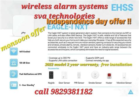 Wired Godrej Eagle Home Alarm Systems Wireless At Rs 17000 Kit In