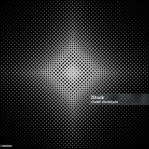 Latar Belakang Pola Lingkaran Halftone Geometris Simetris Ilustrasi