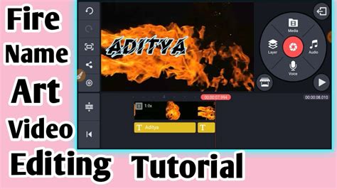 Fire Name Art Video Editing Tutorial Fire Effect Video Editing