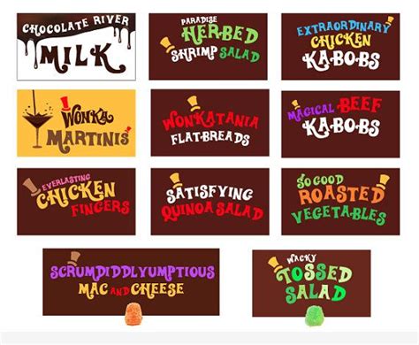 Willy Wonka Party Printables