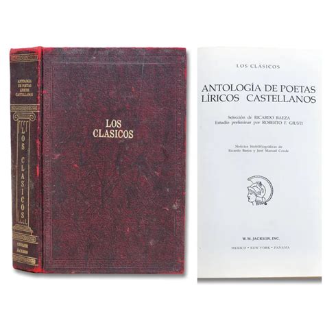 Antolog A De Poetas L Ricos Castellanos Incunabula