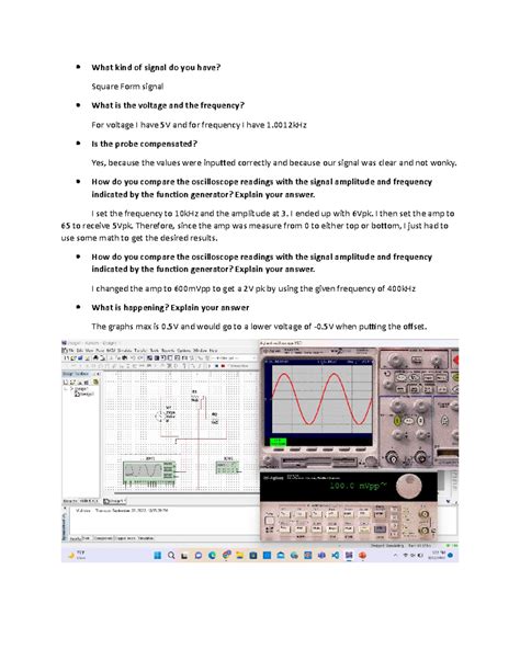 Pre Lab Pre Lab Report What Kind Of Signal Do You Have Square