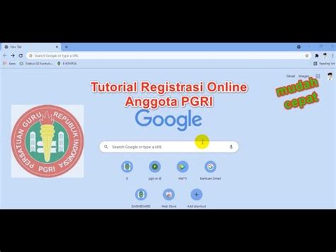 Registrasi Online Anggota Pgri Youtube