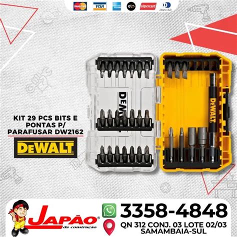 Kit Jogo De Bits E Pontas P Parafusar Pcs Dewalt Dw Oferta Por