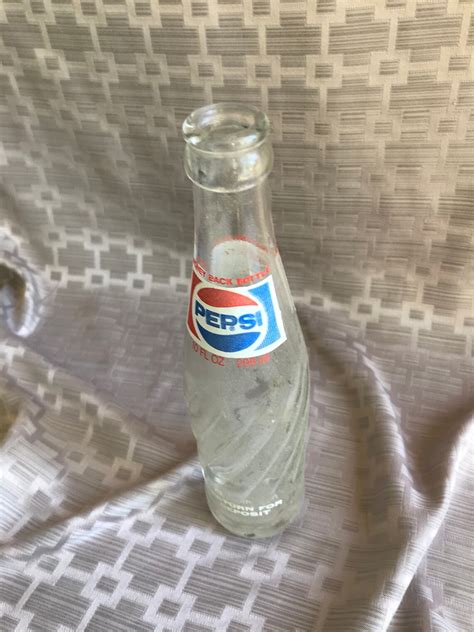 Vintage Pepsi Cola 10 Oz Glass Soda Bottle Return For Deposit Etsy