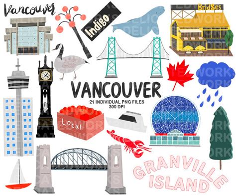 Vancouver Clipart Sticker Clipart Canada Clipart Cute Clipart