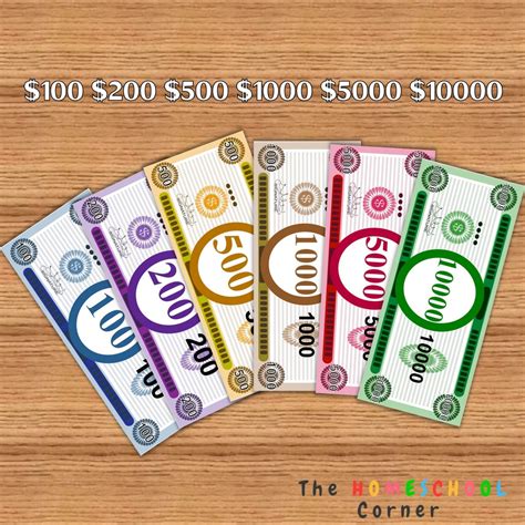 Printable Play Money Custom Play Money Party Money Pretend Worksheets Library