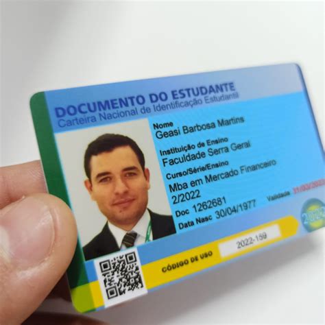 Carteirinha De Estudante De Pvc Mm X Cores Ped M Nimo