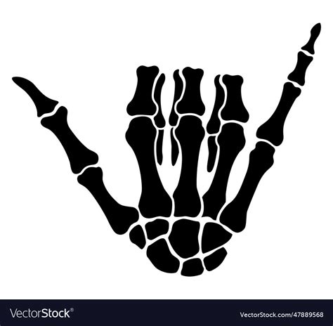 Shaka Skeleton Hand Sign For Halloween Royalty Free Vector