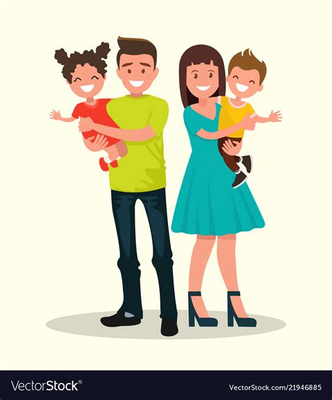 Happy family Royalty Free Vector Image - VectorStock