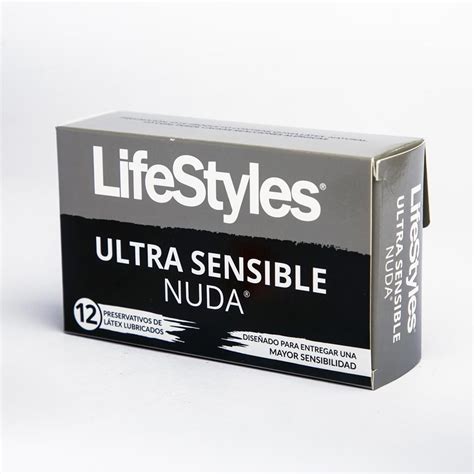 Condones Lifestyle Ultra Sensibles Nuda Caja X 12 Unidades Cuotas Sin