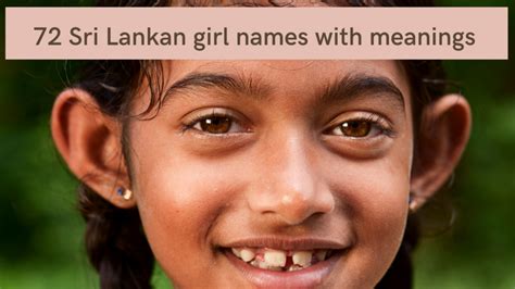 72 Beautiful Sri Lankan Girl Names With Meanings To Be The Perfect Mother