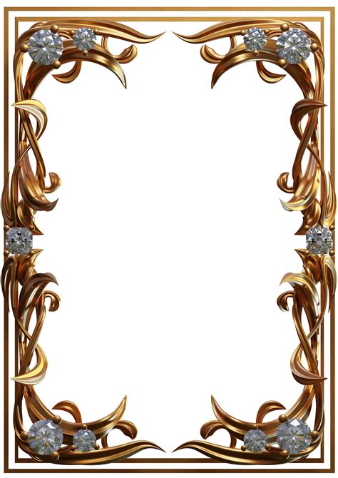 Gold Frames Clipart, Gold Border, Polygonal Frames Clipart, Golden ...