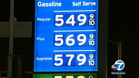 Average La County Gas Prices Continue To Hit Record Highs Jumping 50 Cents In A Week Abc7 Los