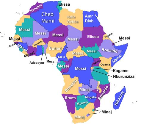 Which person your African country googled the most - Vivid Maps