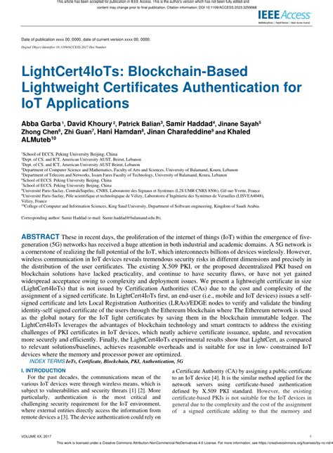 Pdf Lightcert Iots Blockchain Based Lightweight Certificates