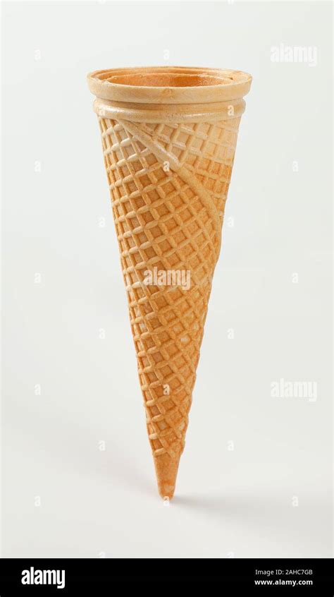 Empty Wafer Style Ice Cream Cone Stock Photo Alamy