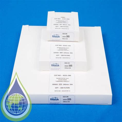 Filtech Grade M Quantitative Hardness Ashless Filter Papers