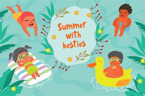 Summer Pool Party - Illustration | Summer pool party, Graphic ...