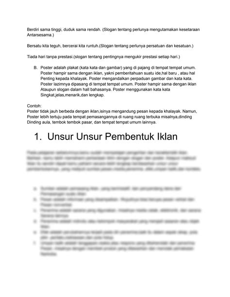 Solution Menentukan Unsur Unsur Iklan Dan Slogan Studypool