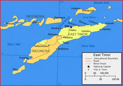 Peta Timor Leste Lengkap dengan Nama Kota dan Batas Wilayah - Forumsyair