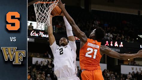 Syracuse Vs Wake Forest Basketball Highlights 2015 16 Youtube