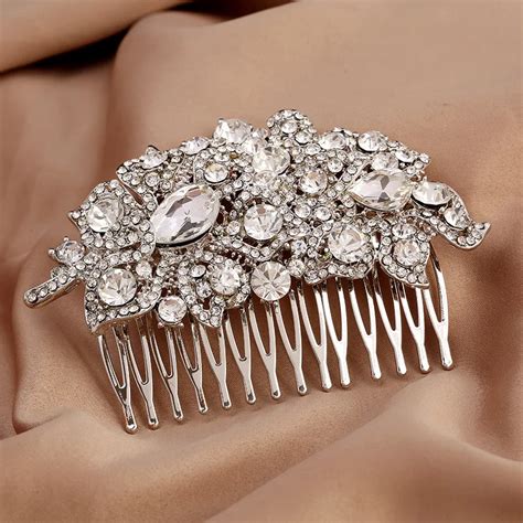 Wedding Floral Hair Accessories Bridal Hair Comb Headpiece Hair Jewelry ...