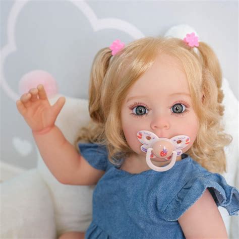 💰kjøp 55cm Reborn Toddler Girl Doll Sue Sue Full Body Silicone