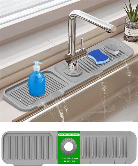 Amazon Amerner Silicone Sink Faucet Mat Kitchen Sink Splash Guard