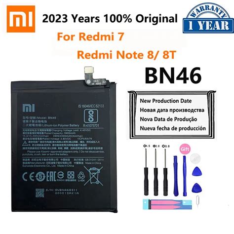 Batería original Xiao mi BN46 100 mAh para Xiaomi Redmi Note 8 8T