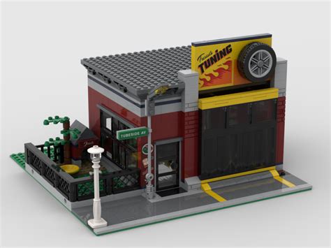 Lego Moc Modular Tuning Workshop By Ktbrickworks Rebrickable Build