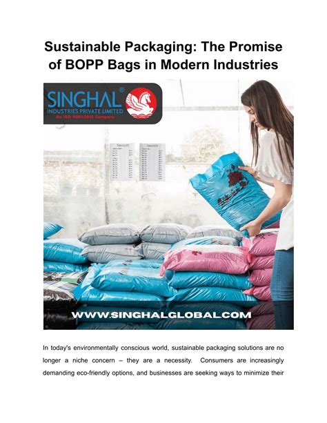 Ppt Sustainable Packaging The Promise Of Bopp Bags In Modern