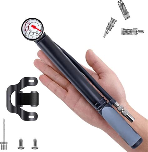 Bike Pump With Gauge High Pressure Floor Bicycle Pump Compatible With