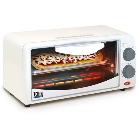 Elite Cuisine Eto 113 2 Slice Toaster Oven With Broiler And Timer White