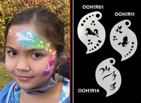 Ooh Face Painting Stencil Unicorn Storm R Default Title En