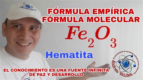 FÓRMULA EMPÍRICA Y FÓRMULA MOLECULAR DE LA HEMATITA HIERRO Y OXÍGENO