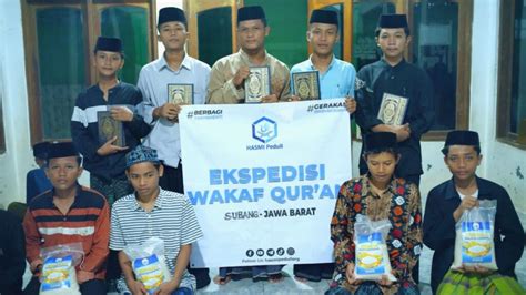 Distribusi Wakaf Al Quran Hasmi Peduli Ke Ponpes Minhajutholibin