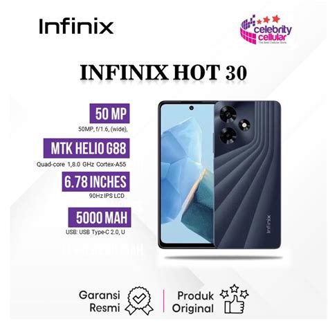 Jual INFINIX HOT 30 RAM 8 ROM 128GB Garansi Resmi 1 Tahun Kab