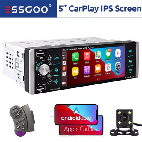 ESSGOO AUTORADIO 1 DIN Bluetooth Apple Android Carplay auto écran