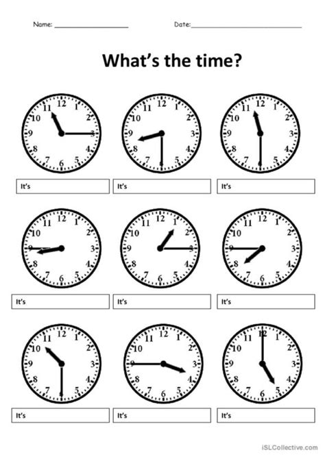 Time English Esl Worksheets Pdf Doc