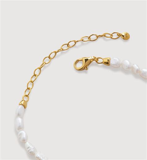 Capri Mini Keshi Pearl Disc Pendant Bracelet In 18k Gold Vermeil On