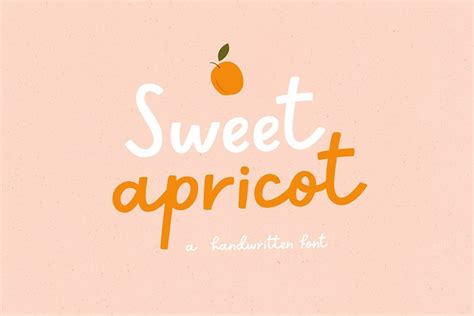 Sweet Apricot Handwritten Font A Script Font By AngelinaKovel Kid