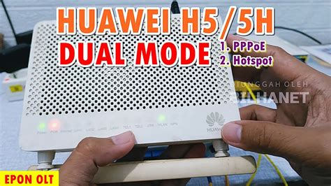 Setting ONT Huawei HG8245H5 PPPoE Dan Hotspot Voucheran Via EPON OLT