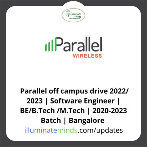 Parallel Off Campus Drive 2022 2023 Software Engineer Bebtech Mtech 2020 2023 Batch