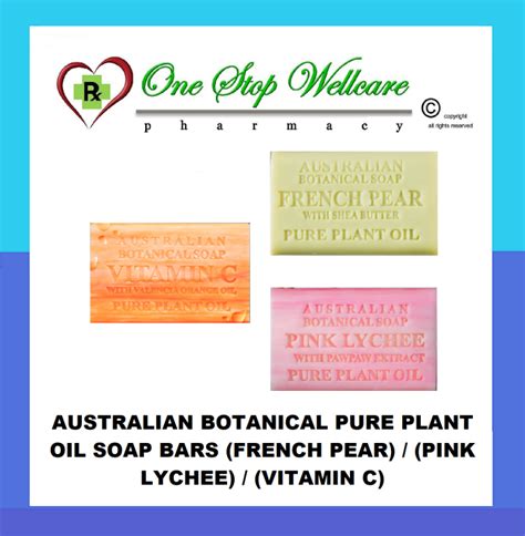 Australian Botanical Pure Plant Oil Soap Bars French Pear Pink