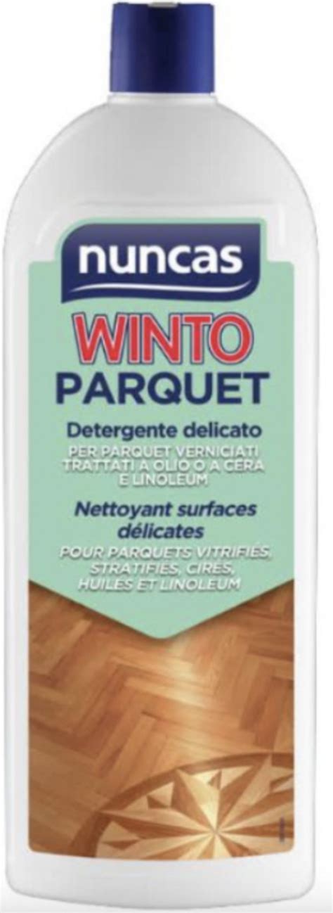 Nettoyant parquet vitrifié stratifié ciré huilé linoléum NUNCAS WINTO